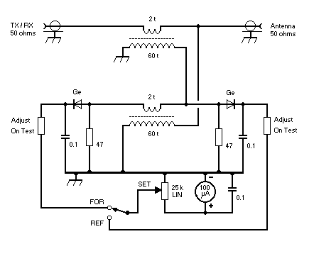 SWR Bridge Circuit Diagram